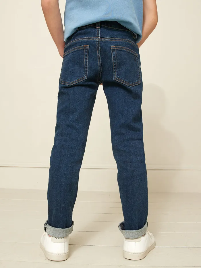 Boys Cyrillus Clothing SlimFit Jeans 6399 Bleu Fonce Uni