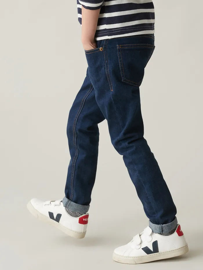Boys Cyrillus Clothing SlimFit Jeans 6399 Bleu Fonce Uni