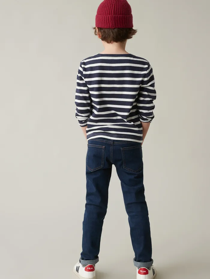 Boys Cyrillus Clothing SlimFit Jeans 6399 Bleu Fonce Uni