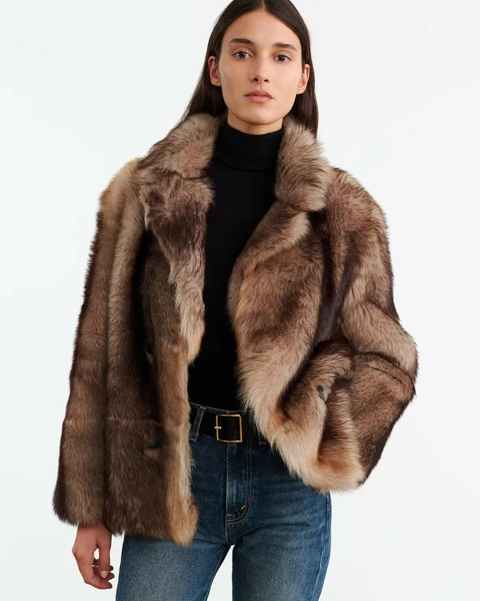 CAPUCINE SHEARLING JACKET Brown Women Coats and Outerwear Nili Lotan