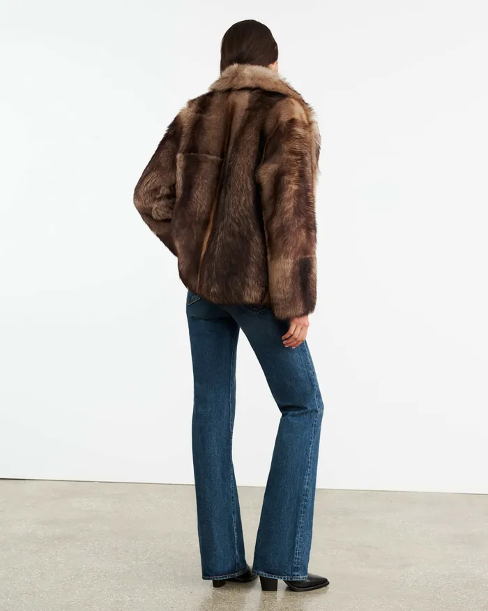 CAPUCINE SHEARLING JACKET Brown Women Coats and Outerwear Nili Lotan