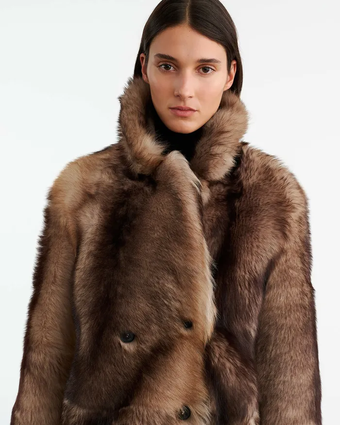 CAPUCINE SHEARLING JACKET Brown Women Coats and Outerwear Nili Lotan