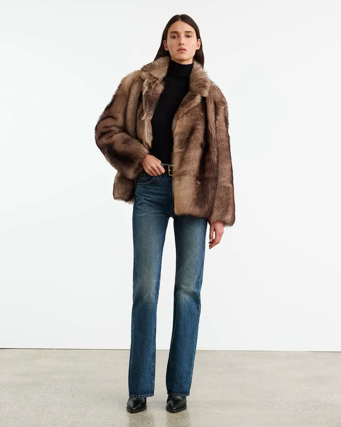 CAPUCINE SHEARLING JACKET Brown Women Coats and Outerwear Nili Lotan