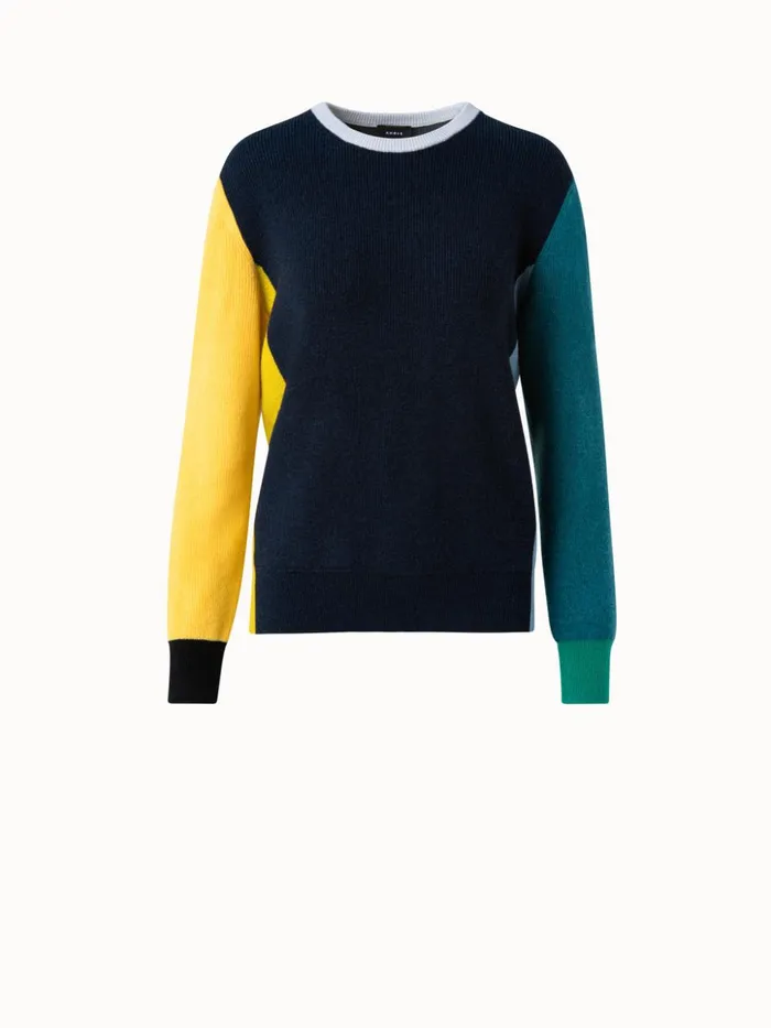 Cashmere Cardigan Stitch Print 4 Knit Pullover Mimosamulticolor Women Akris Knitwear