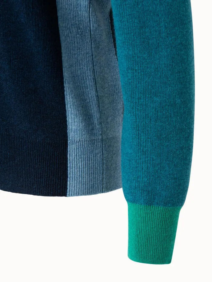 Cashmere Cardigan Stitch Print 4 Knit Pullover Mimosamulticolor Women Akris Knitwear