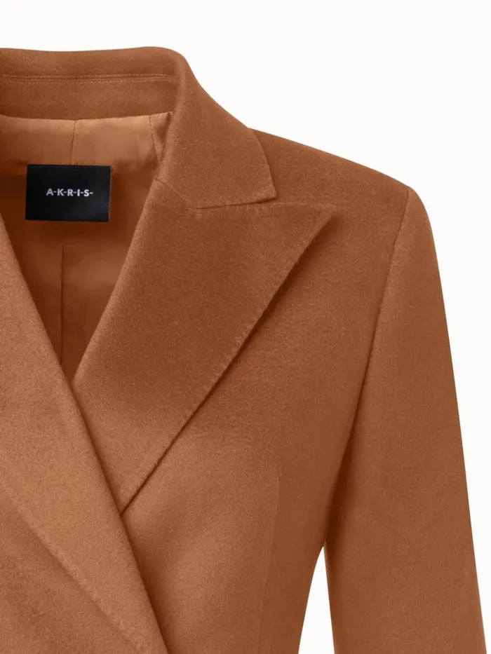 Cashmere DoubleBreasted Jacket Vicuna Women Akris Jackets