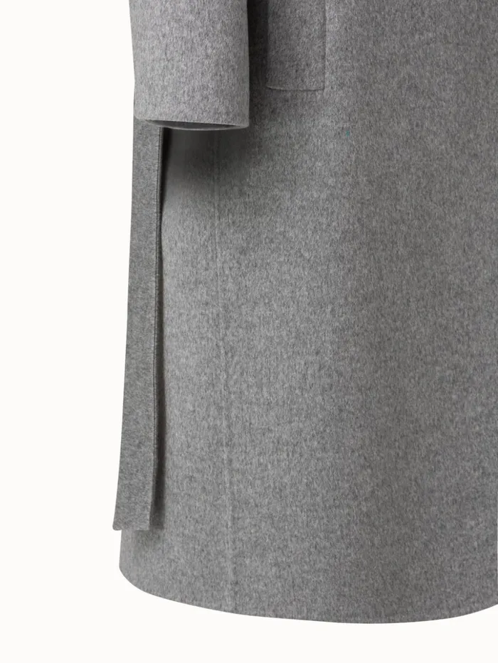Cashmere DoubleFace Melange Trench Coat Smoke Women Akris Coats