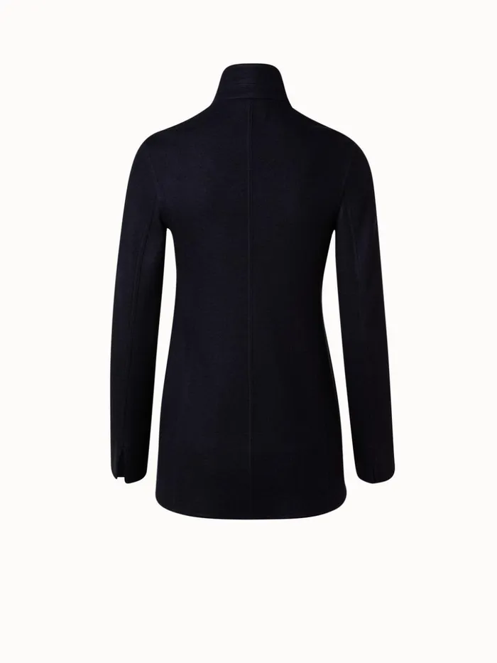 Cashmere Jersey Jacket Navy Women Akris Cashmere