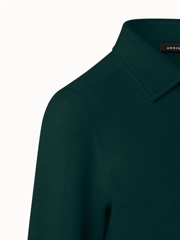 Cashmere Piqu Short Jacket Gallus Green Women Akris Knitwear