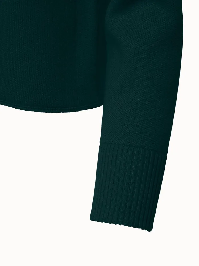 Cashmere Piqu Short Jacket Gallus Green Women Akris Knitwear