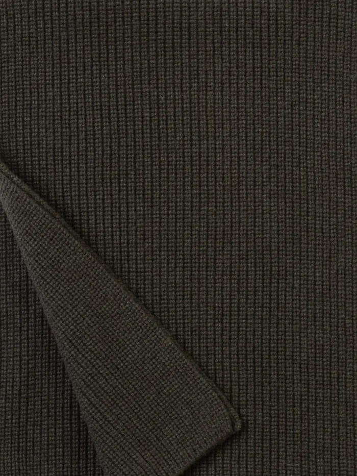 Cashmere Rib Knit Scarf Moss Women Akris Knitwear