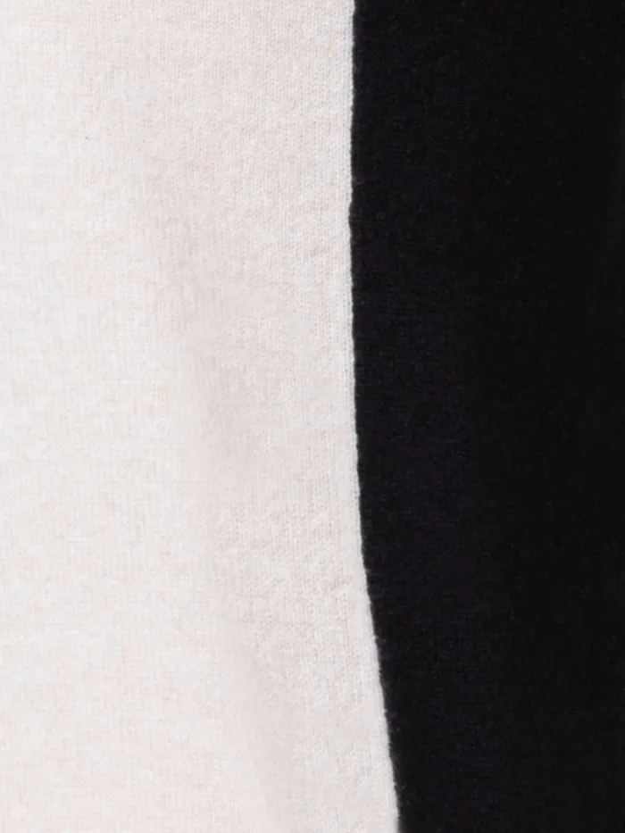 Cashmere TwoTone Knit Pullover Greigeblack Women Akris Knitwear