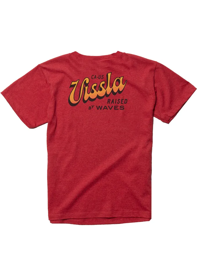 Clothing Sunset Shadows Boys Tee Red Heather 8211 Vissla Youth