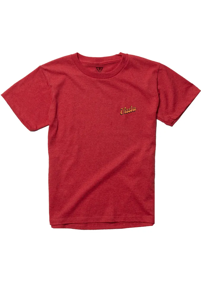 Clothing Sunset Shadows Boys Tee Red Heather 8211 Vissla Youth
