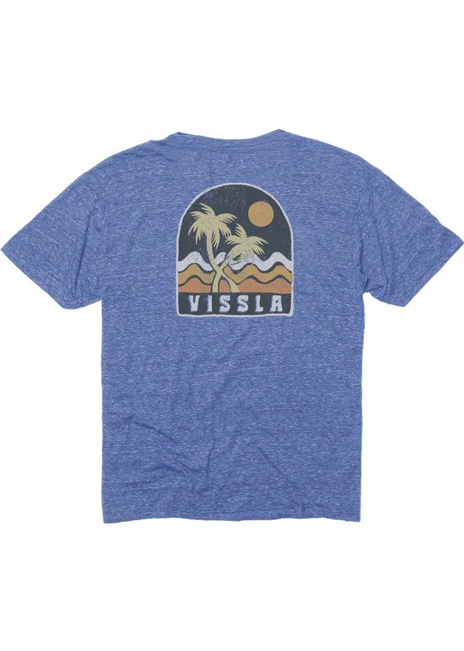 Clothing Vissla Youth Twin Palms Boys Snow Tee RYH 8211 Royal Heather