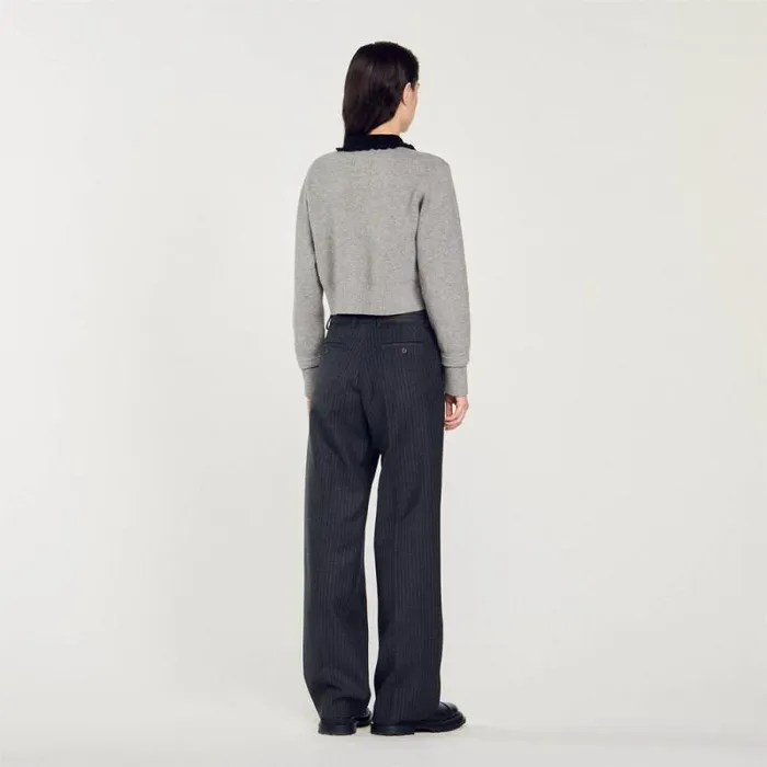 Coatigans Women SANDRO Cropped Coatigan Grey