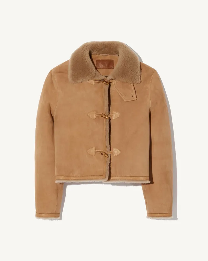 Coats and Outerwear BENOITE SHEARLING JACKET Camel Nili Lotan Women