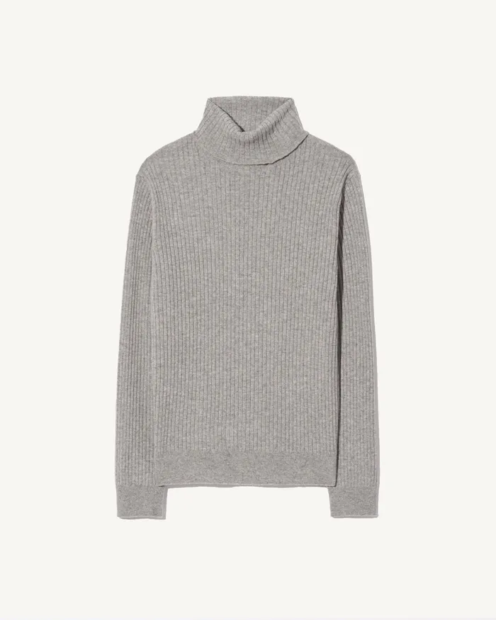 COLE CASHMERE TURTLENECK SWEATER Heather Grey Sweaters Nili Lotan Men