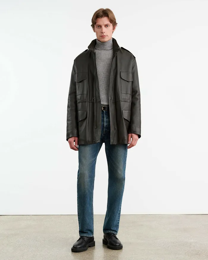 COLE CASHMERE TURTLENECK SWEATER Heather Grey Sweaters Nili Lotan Men