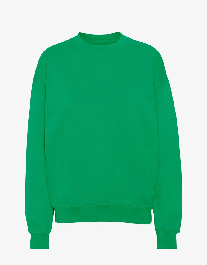 Colorfulstandard Crewneck Sweatshirts Women Organic Oversized Crew 8211 Kelly Green