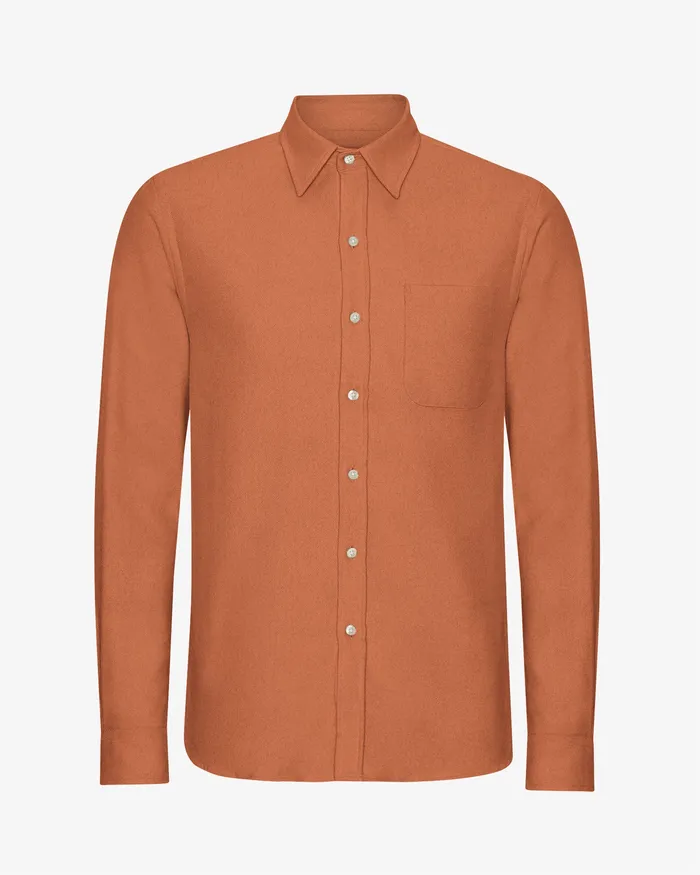 Colorfulstandard Shirts Men Organic Flannel Shirt 8211 Ginger Brown