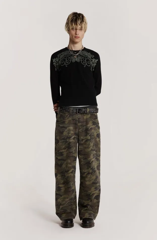 Colossus Jeans MenWomen Jaded London Camo Colossus Baggy Jeans