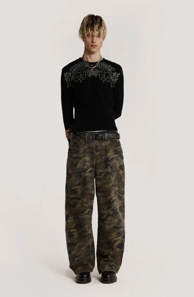 Colossus Jeans MenWomen Jaded London Camo Colossus Baggy Jeans