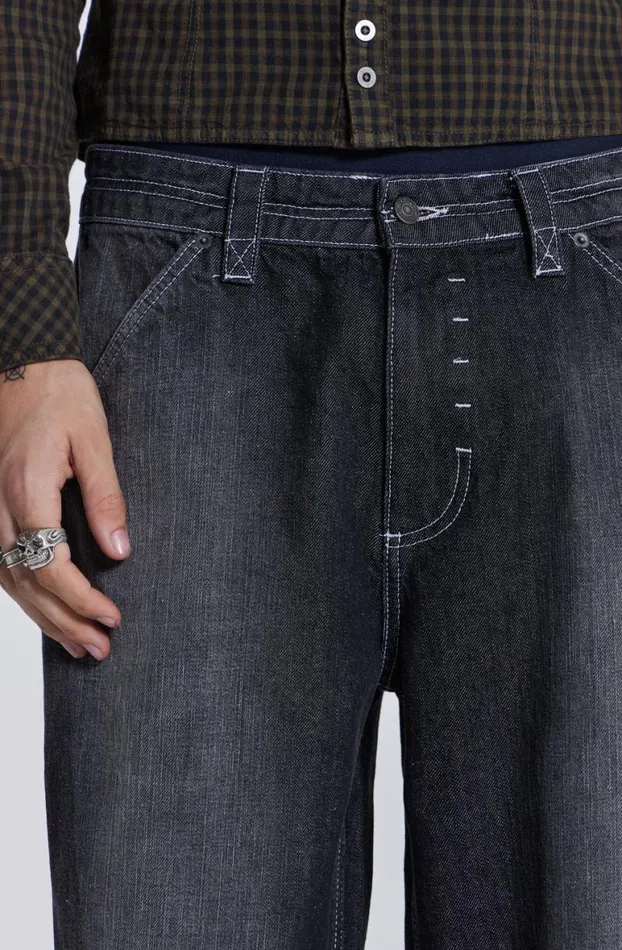 Colossus Jeans MenWomen Jaded London Contrast Stitch Skate Colossus Jeans