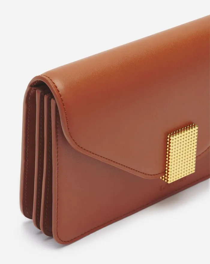 Concerto Leather Wallet Tan Women Lanvin Wallets and Small Leather Goods
