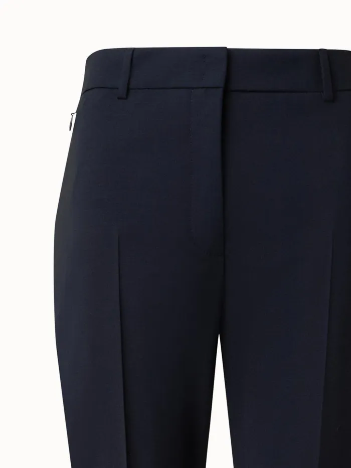 Cool Wool Bootcut Pants Black Women Akris Pants