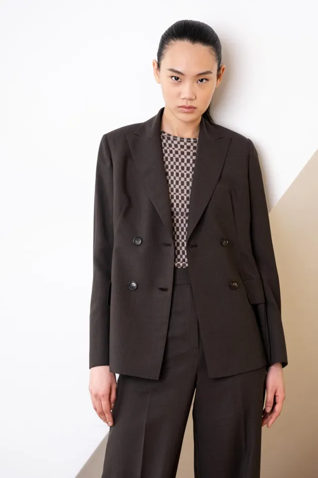 Cool Wool Jacket Mocca Women Akris Jackets