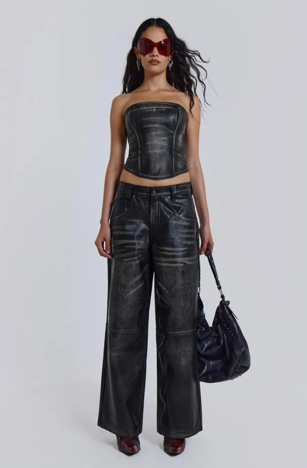 Corsets Women Jaded London Ash Faux Leather Corset