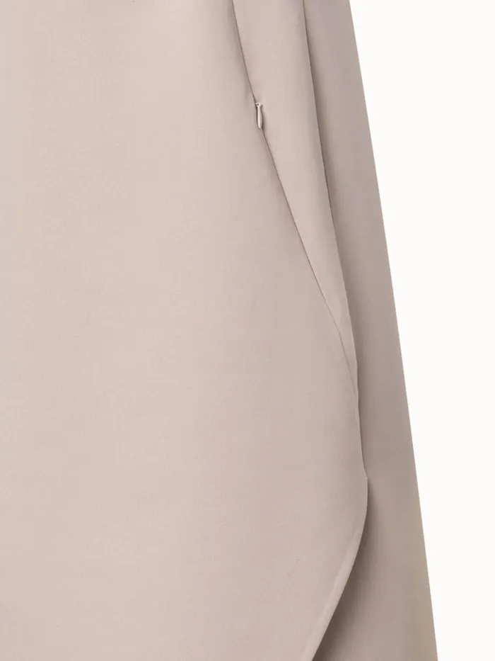 Cotton DoubleFace Sheath Dress With Skirt In ALine Sand Women Akris Dresses