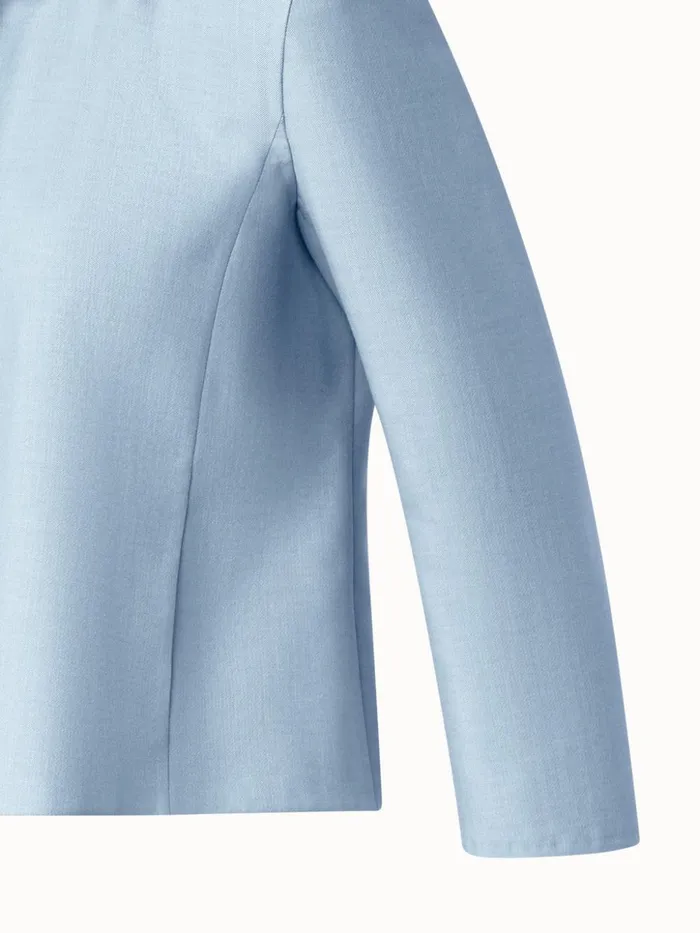 Cotton Silk DoubleFace Jacket Bleached Denim Women Akris Jackets