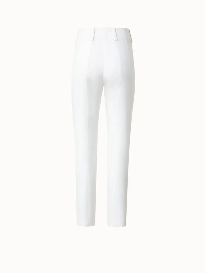 Cotton Silk DoubleFace Slim Pants Ecru Women Akris Pants