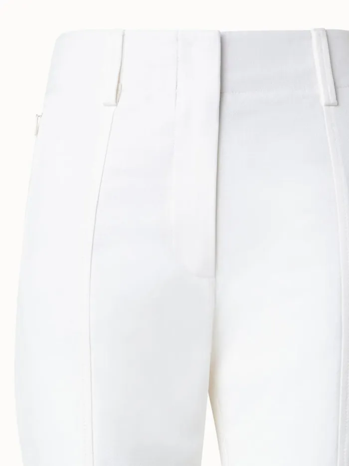 Cotton Silk DoubleFace Slim Pants Ecru Women Akris Pants
