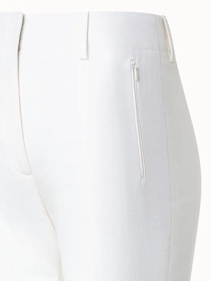 Cotton Silk DoubleFace Slim Pants Ecru Women Akris Pants