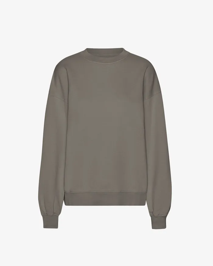 Crewneck Sweatshirts Organic Oversized Crew 8211 Misty Brown 8211 Colorfulstandard Women