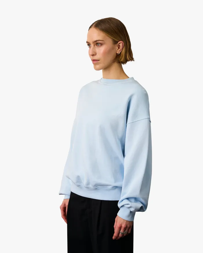 Crewneck Sweatshirts Organic Oversized Crew 8211 Misty Brown 8211 Colorfulstandard Women