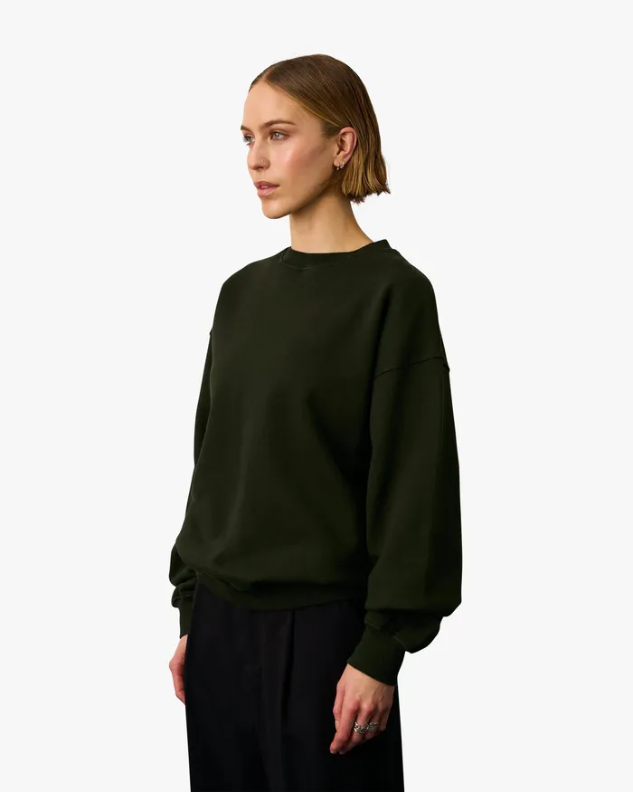 Crewneck Sweatshirts Organic Oversized Crew 8211 Scarlet Red 8211 Colorfulstandard Women