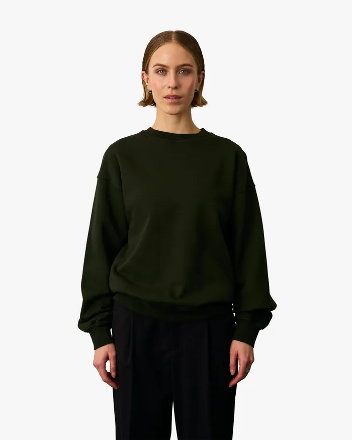 Crewneck Sweatshirts Organic Oversized Crew 8211 Scarlet Red 8211 Colorfulstandard Women