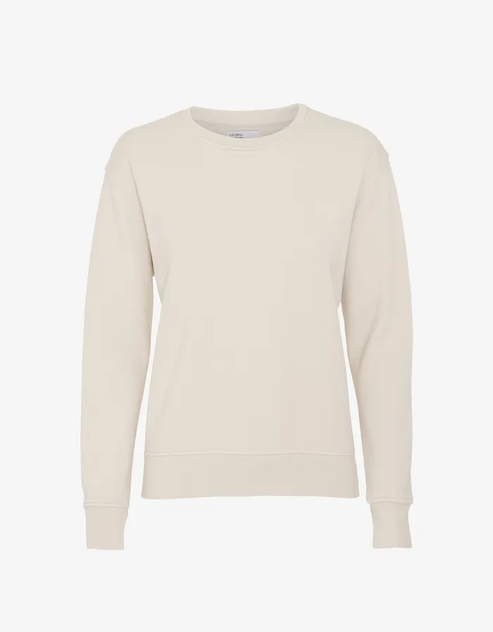 Crewneck Sweatshirts Women Classic Organic Crew 8211 Ivory White 8211 Colorfulstandard Women