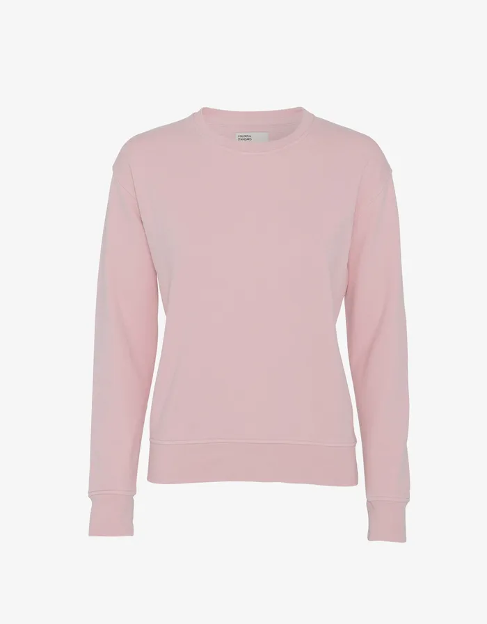 Crewneck Sweatshirts Women Women Classic Organic Crew 8211 Faded Pink Colorfulstandard