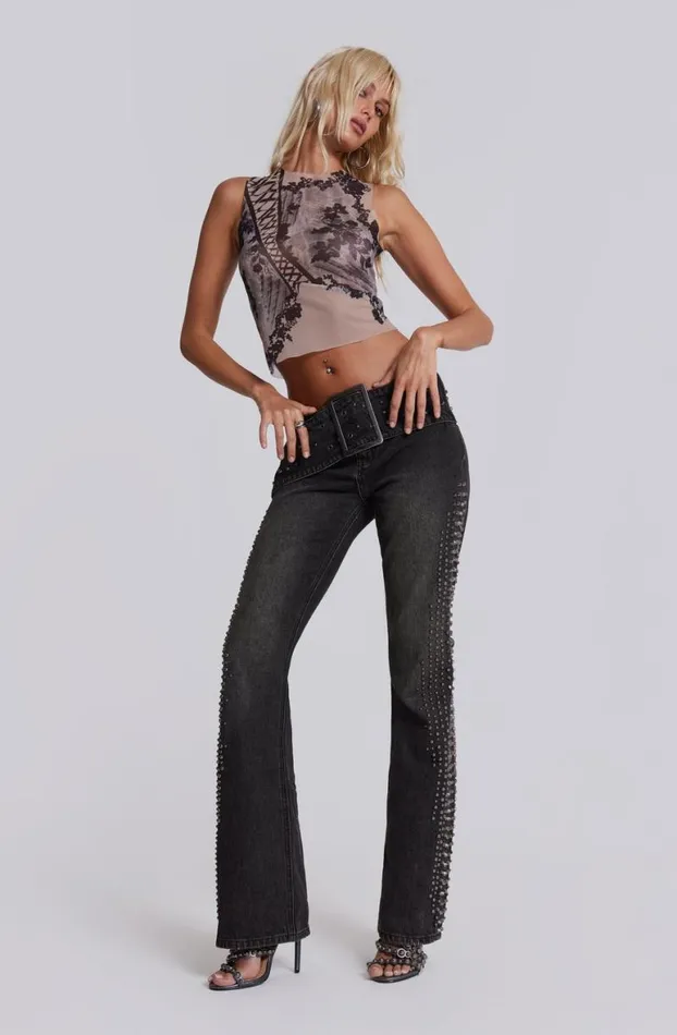 Crop Tops Women Jaded London Lace Me Up Top