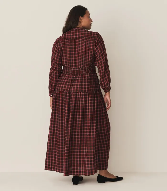 DEN Annika Dress Rouge Countryside Plaid Women Dresses