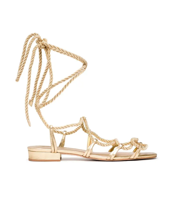 DEN Castille Gladiator Sandal Gold Metallic Women Shoes