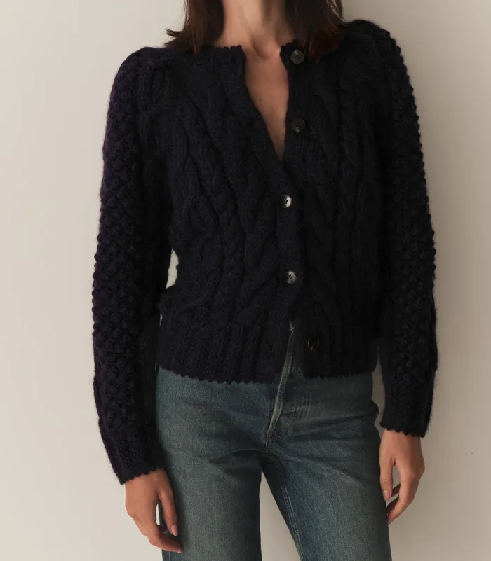 DEN Channel Cardigan Navy Women Knitwear