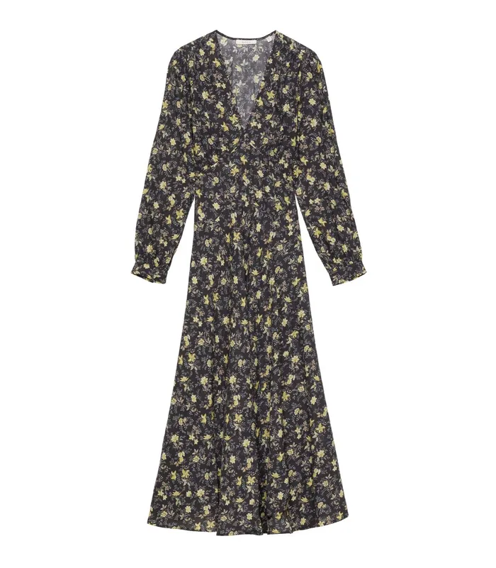 DEN Charleston Dress Noir Winding Blossoms Women Dresses DEN Charleston Dress Noir Winding Blossoms Women Dresses