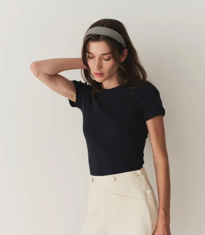 DEN Jeanie Headband Gingham Women Hair Accessories
