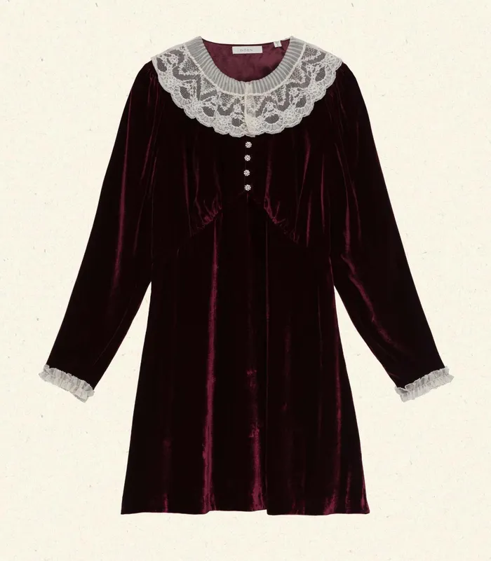 DEN Lisbeth Dress Vino Rosso Women Dresses DEN Lisbeth Dress Vino Rosso Women Dresses